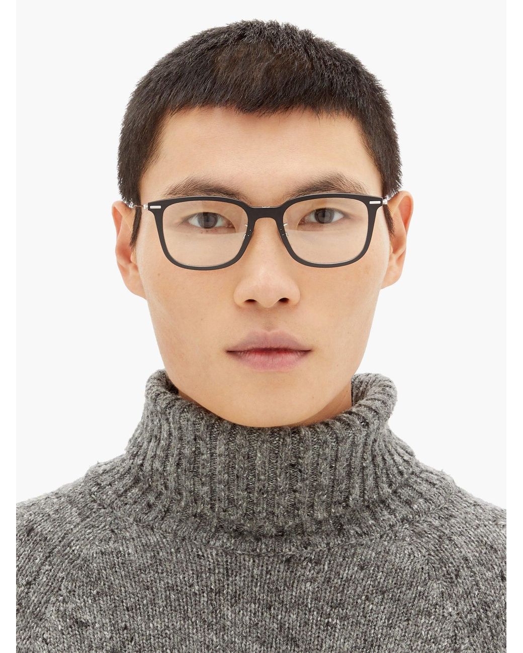 Dior Disappear D Frame Acetate Glasses in Black for Men | Lyst