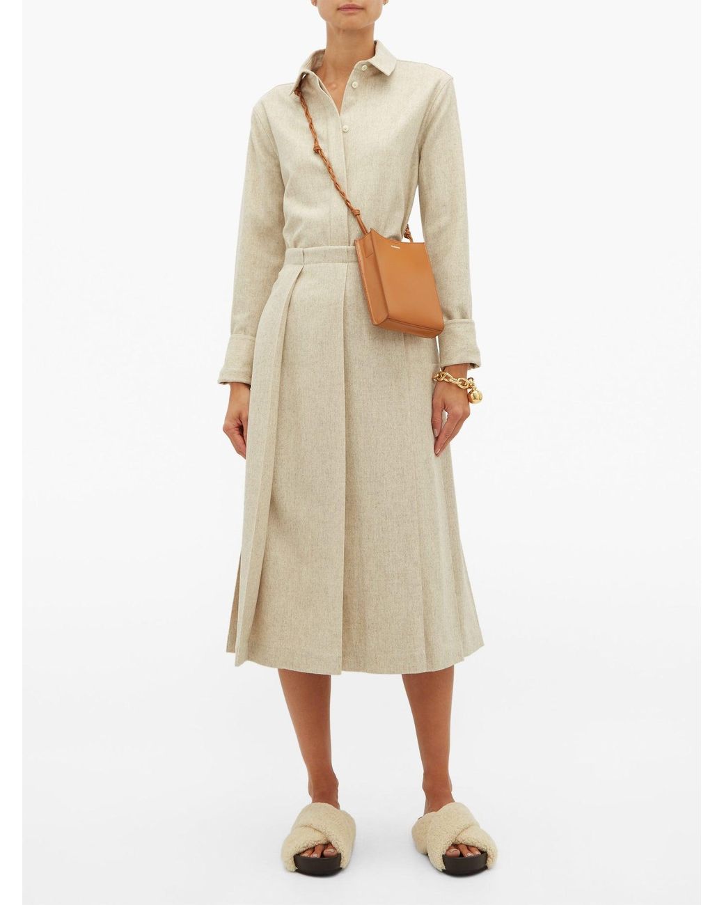 jil sander shearling slides