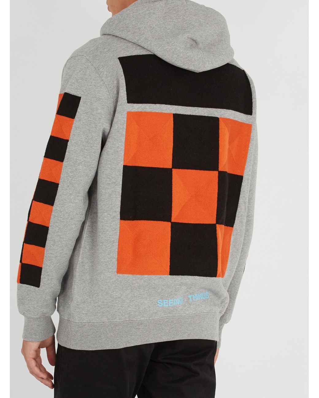 OFF WHITE Striped Panel Hoodie Virgil Abloh - SNEAKWEARS