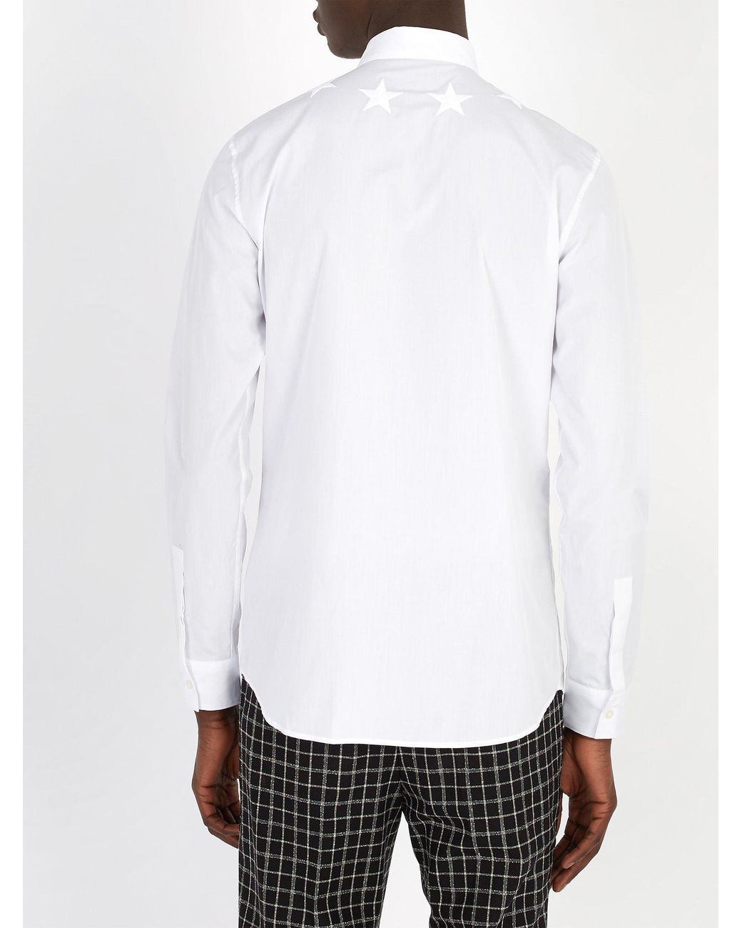 Chemise en popeline de coton à broderie étoile Givenchy pour homme en  coloris Blanc | Lyst