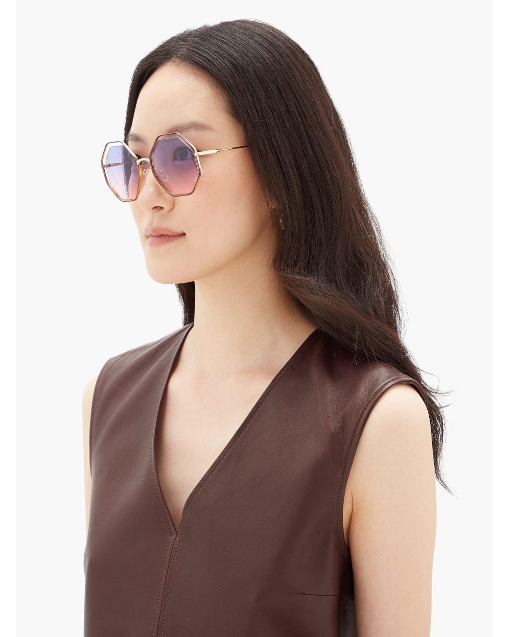 Chloé Poppy Octagonal Sunglasses | Lyst UK