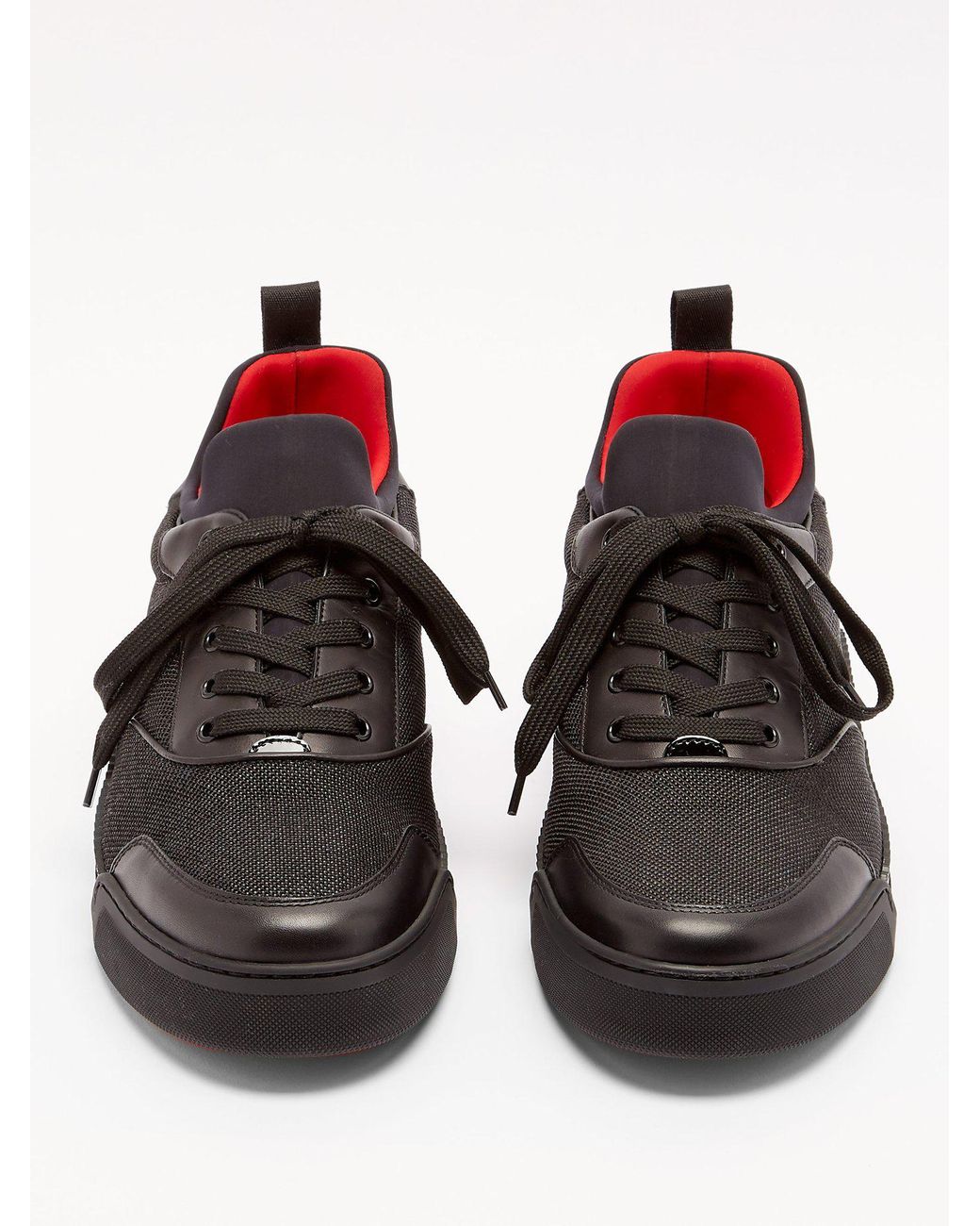 Christian Louboutin Aurelien Low Top Leather Trainers in Black for