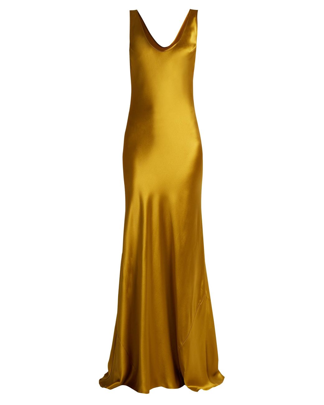 Galvan London Valletta Silk-satin Slip Dress in Metallic | Lyst
