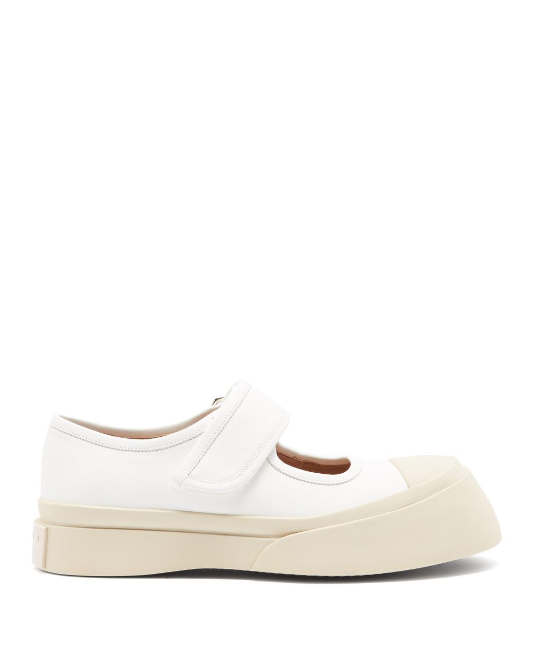 Marni Pablo Chunky-sole Leather Mary-jane Shoes in White | Lyst