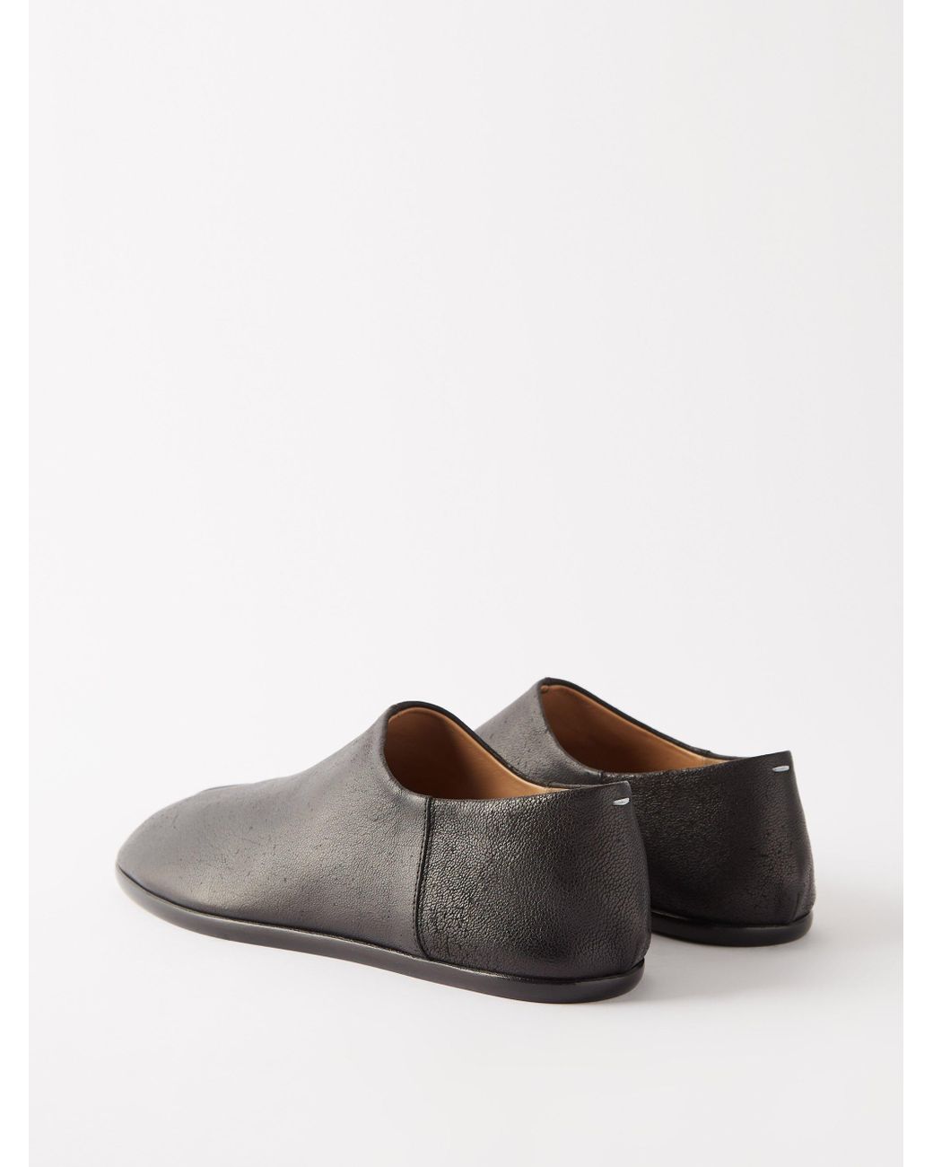 Maison Margiela Tabi Split-toe Leather Slip-on Shoes in White for