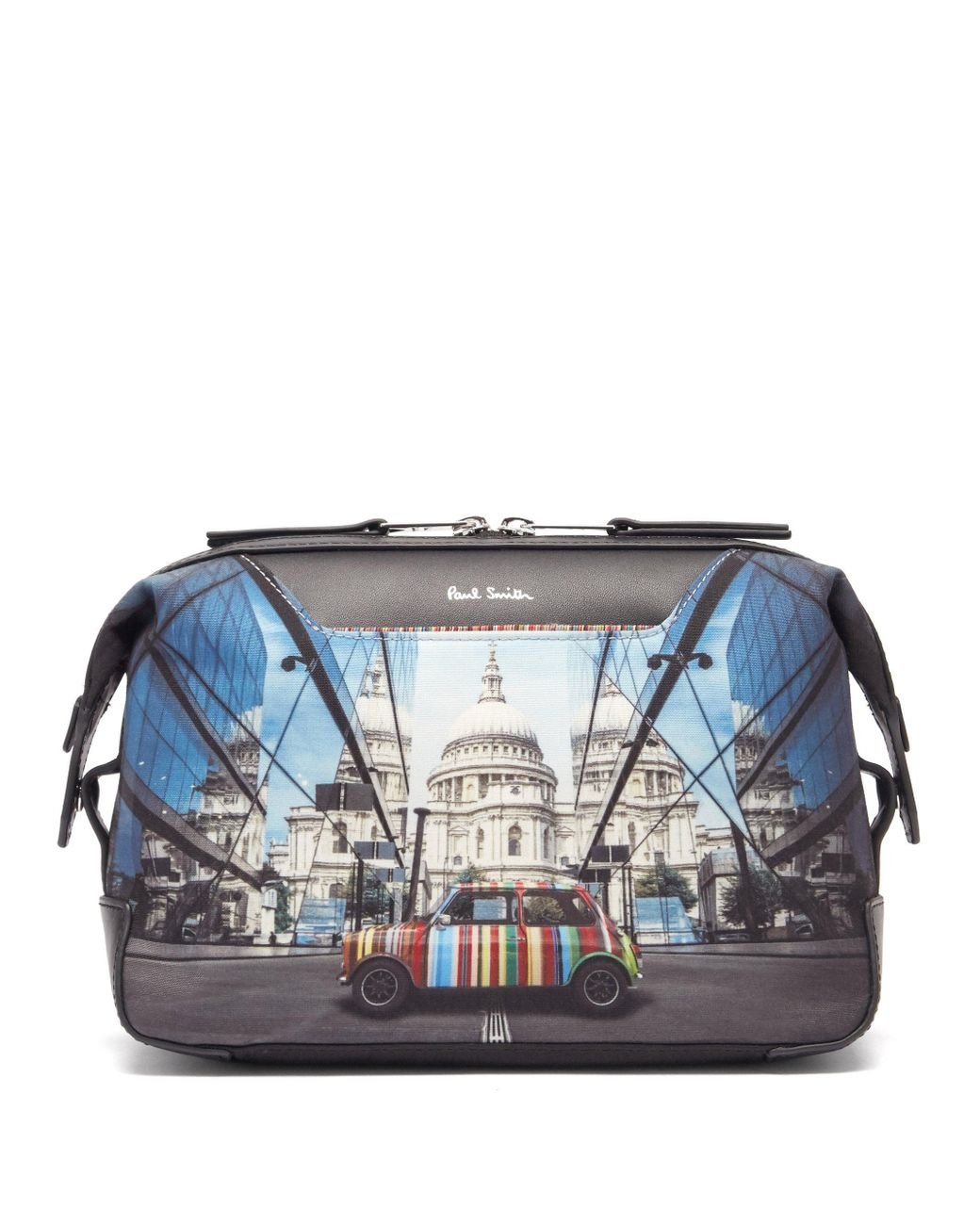 Paul Smith Mini Saint Paul's Canvas And Leather Wash Bag for Men - Lyst