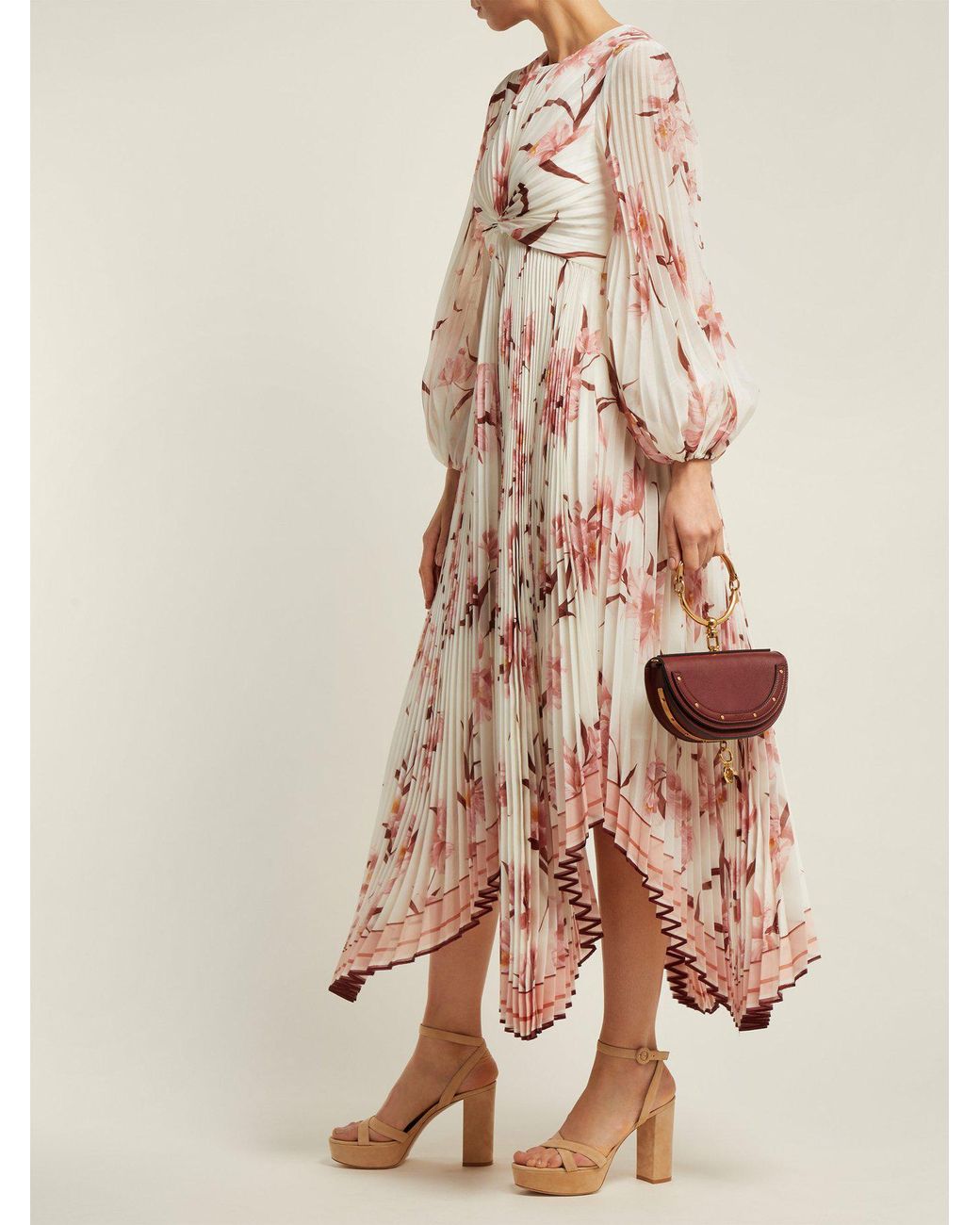 Zimmermann corsage clearance knot midi dress