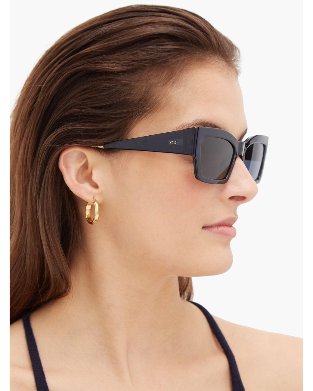 Dior Catstyledior2 Rectangle Optyl Sunglasses in Blue Lyst