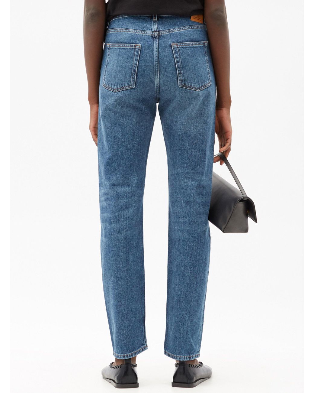 Denim Ease Mid-rise Straight-leg Jeans 
