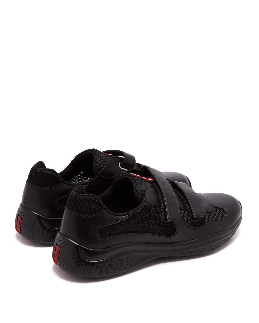 Prada America's Cup Velcro-strap Trainers in Black for Men | Lyst