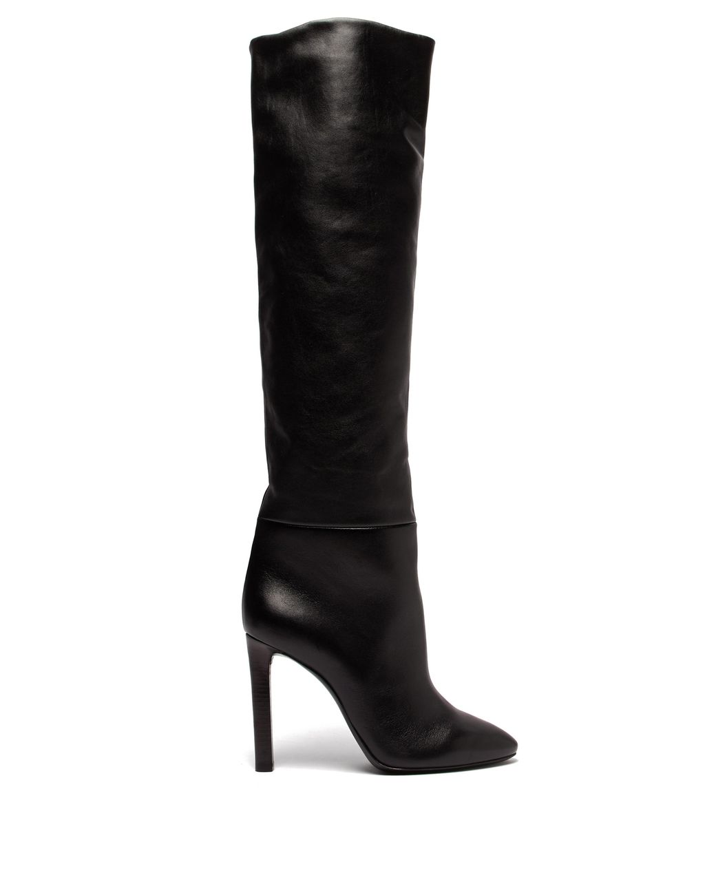 Saint Laurent Kate Knee High Leather Boots in Black | Lyst UK