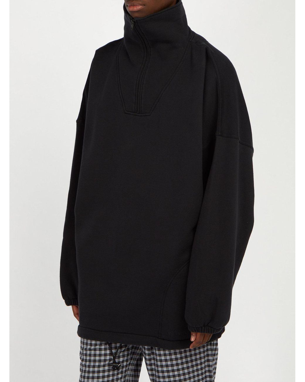 balenciaga half zip sweater