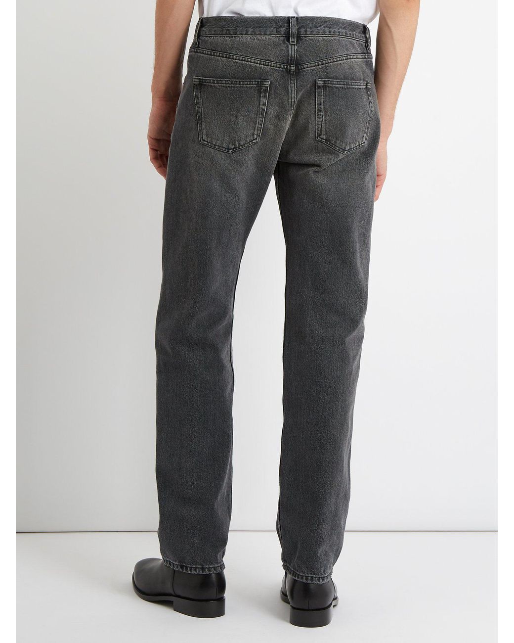 Balenciaga Denim Archetypes Distressed Straight Leg Jeans in Grey (Gray)  for Men | Lyst