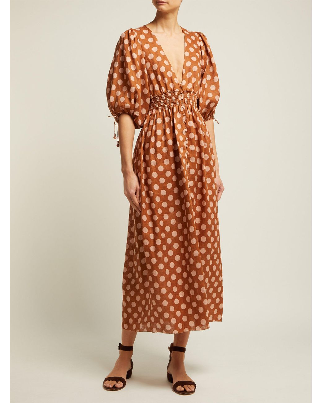 Zimmermann primrose shirred clearance dress