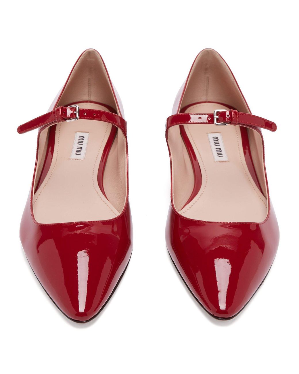 Red patent leather on sale flats