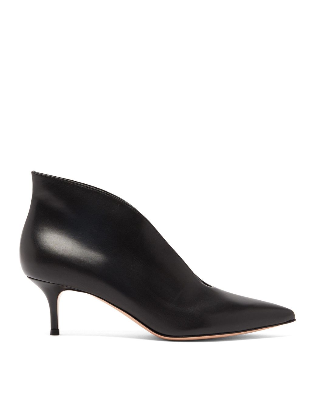 Gianvito Rossi Vania 55 Leather Ankle Boots in Black | Lyst