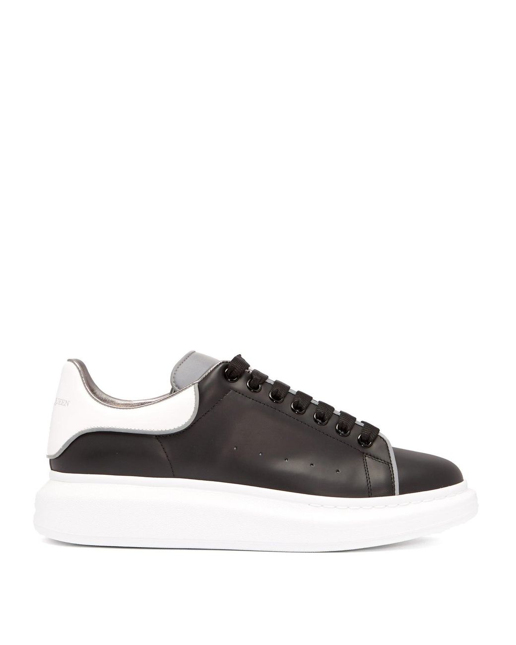 Alexander McQueen Reflective-trim Low-top Leather Trainers in Black for ...