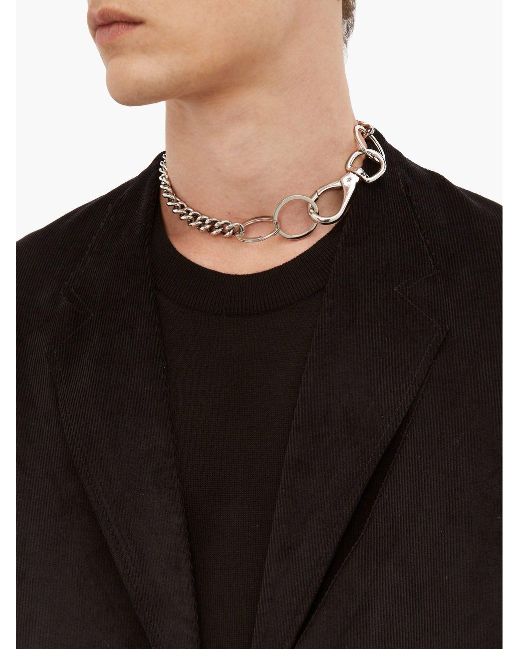 Martine Ali Curb Choker in Silver 