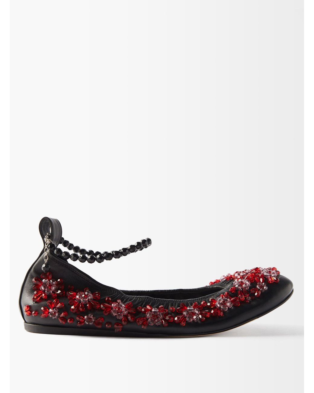 Simone Rocha ビーズ レザーバレエシューズ Lyst