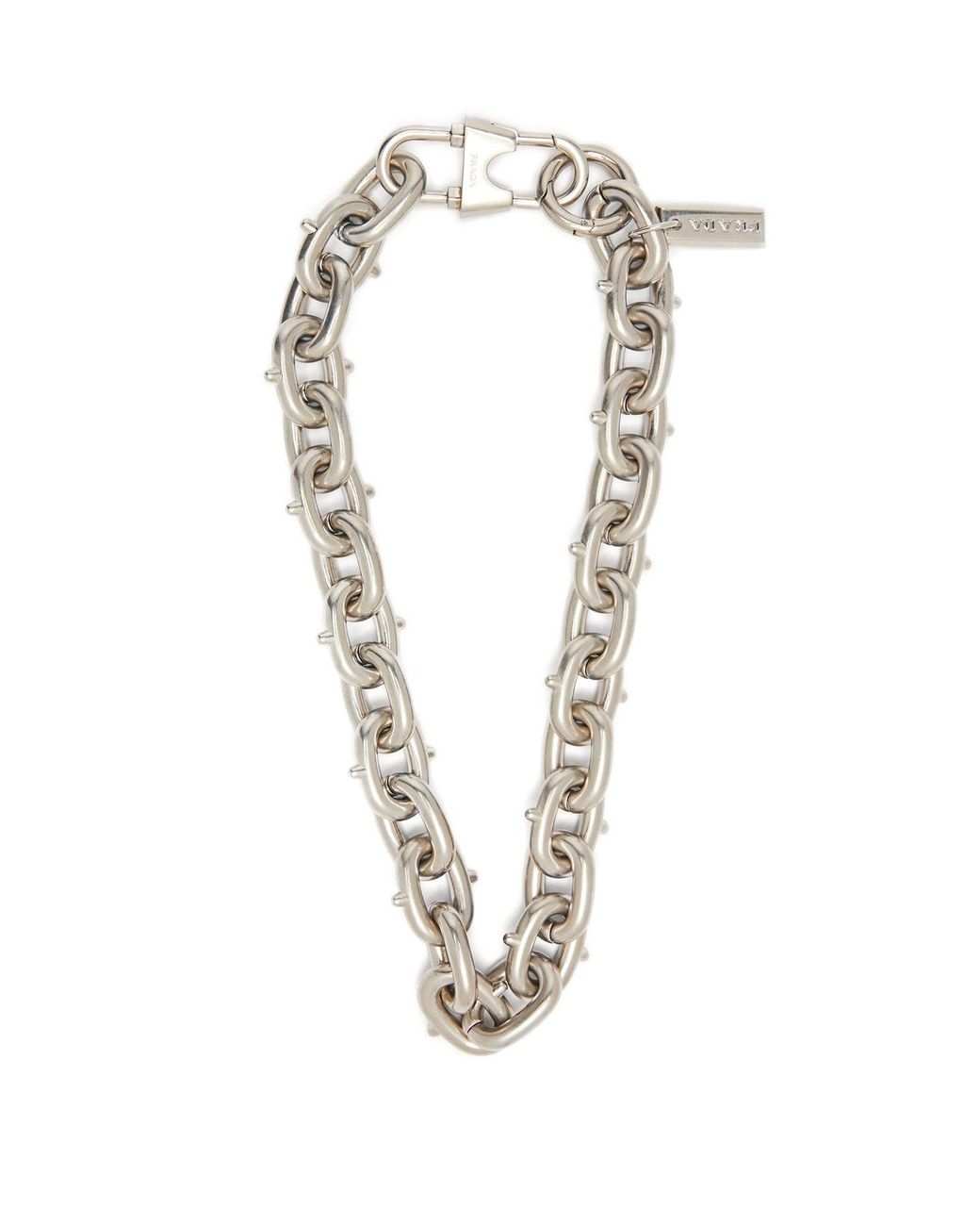 Prada Chunky Chain Necklace in Metallic for Men | Lyst