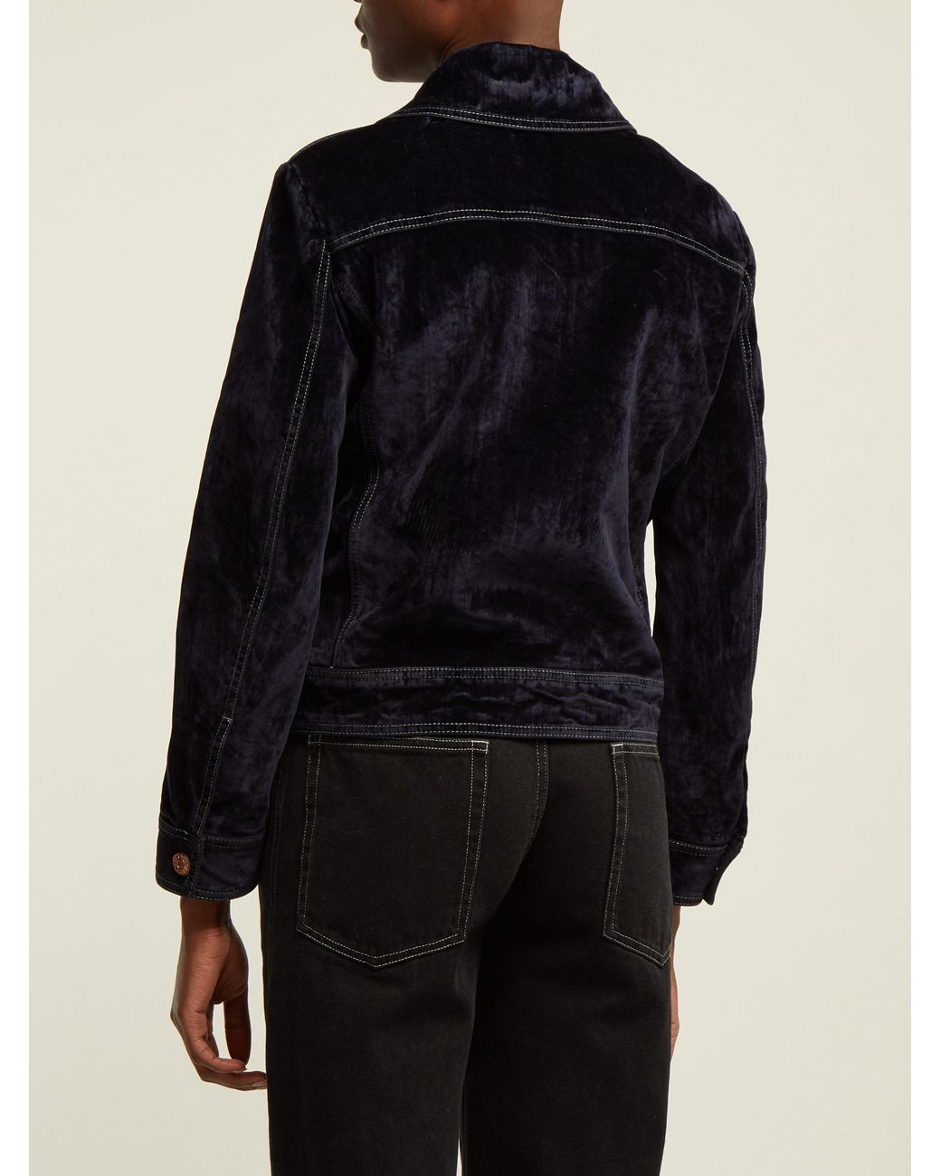 Stussy velvet hotsell trucker jacket