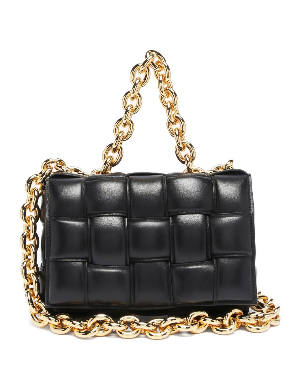 Bottega Veneta The Chain Cassette Intrecciato-leather Bag in Black Gold ...
