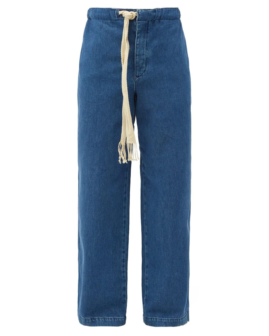 drawstring denim jeans