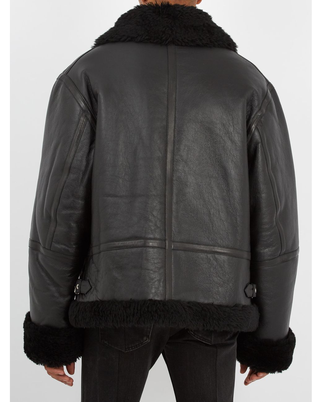 Vetements Oversized Shearling Jacket in Black for Men | Lyst