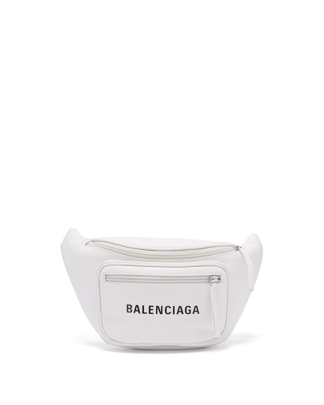Balenciaga Everyday Leather Belt Bag in Black White (White) for Men | Lyst