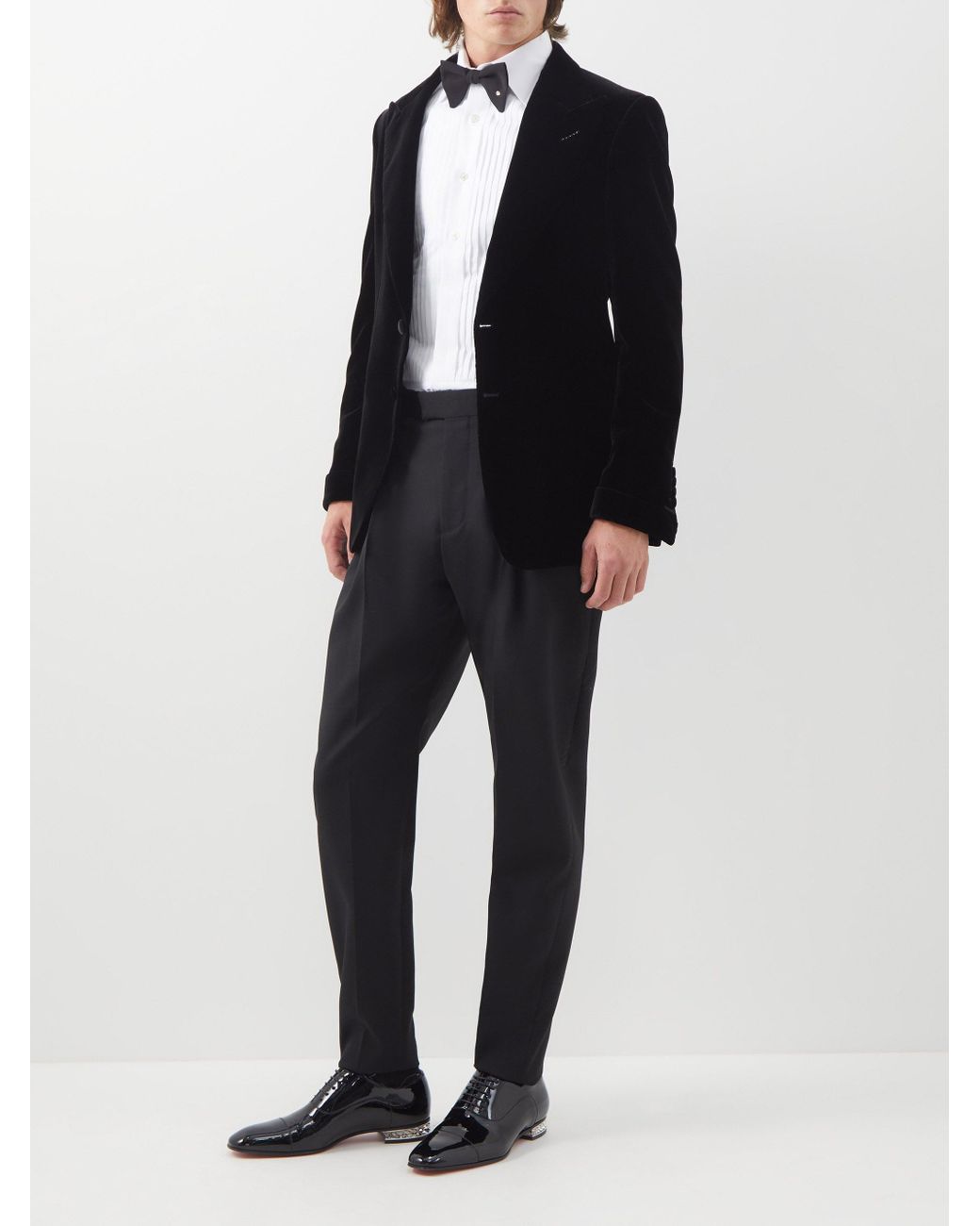 Tom Ford Shelton Velvet Tuxedo Jacket in Black for Men | Lyst