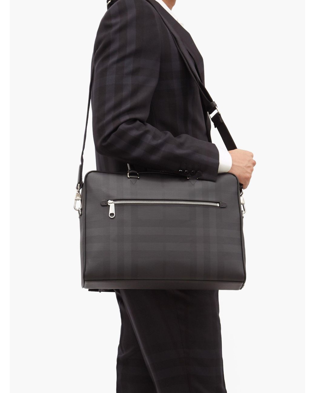 Burberry Leather Ainsworth Briefcase in Black for Men Mens Bags Briefcases and laptop bags 