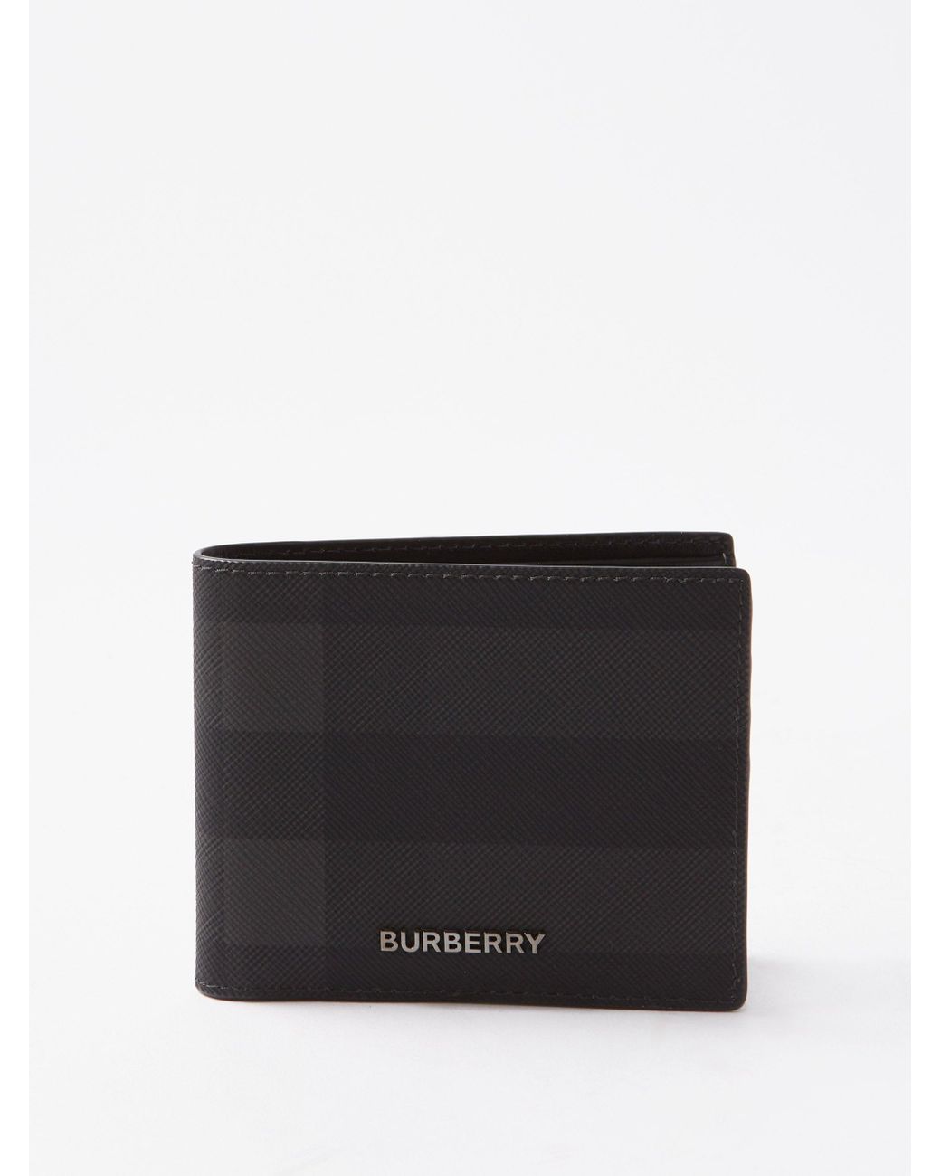 Burberry Checked Grainedleather Bifold Wallet for Men Lyst UK