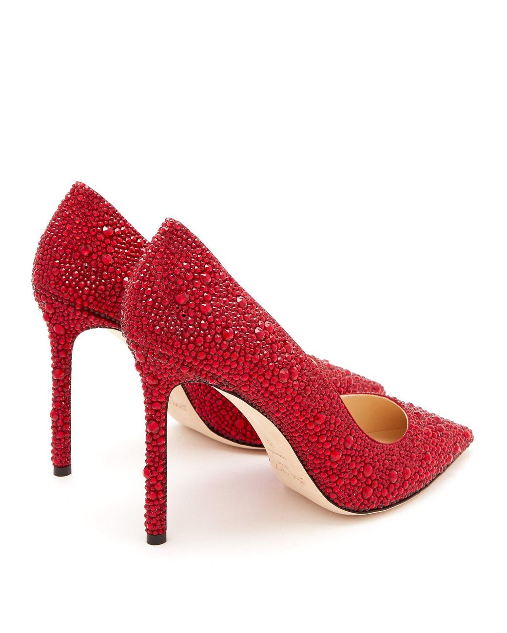 Jimmy Choo Romy Crystal Pumps in Red Lyst