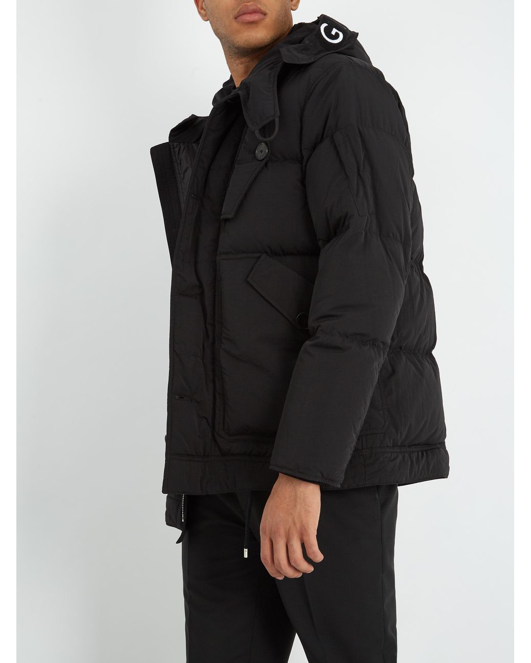 Givenchy Hooded Down-padded Jacket in Black for Men | Lyst