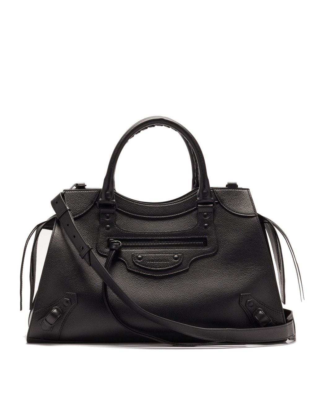 Balenciaga Neo Classic City Medium Grained-leather Bag in Black for Men ...
