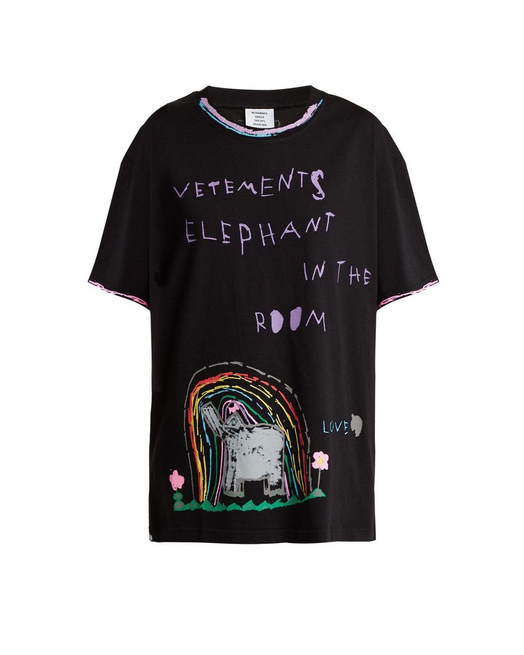 Vetements Elephant Cotton T-shirt in Black | Lyst