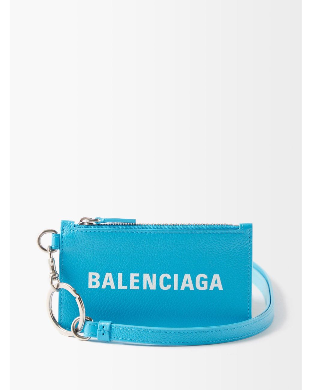 Balenciaga Cash Logo-print Leather Lanyard Cardholder in Blue for Men |  Lyst UK