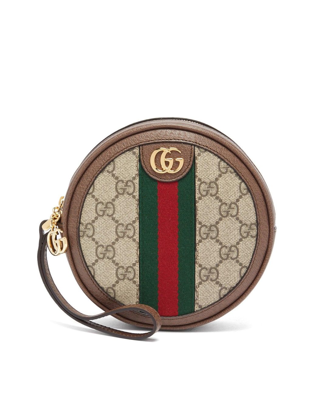 Gucci Ophidia Leather Wristlet Pouch Lyst