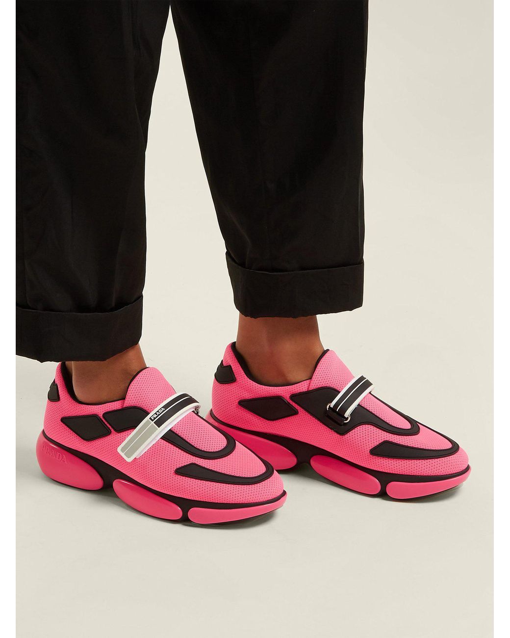 Prada Synthetic Cloudbust Nylon Trainers in Pink | Lyst