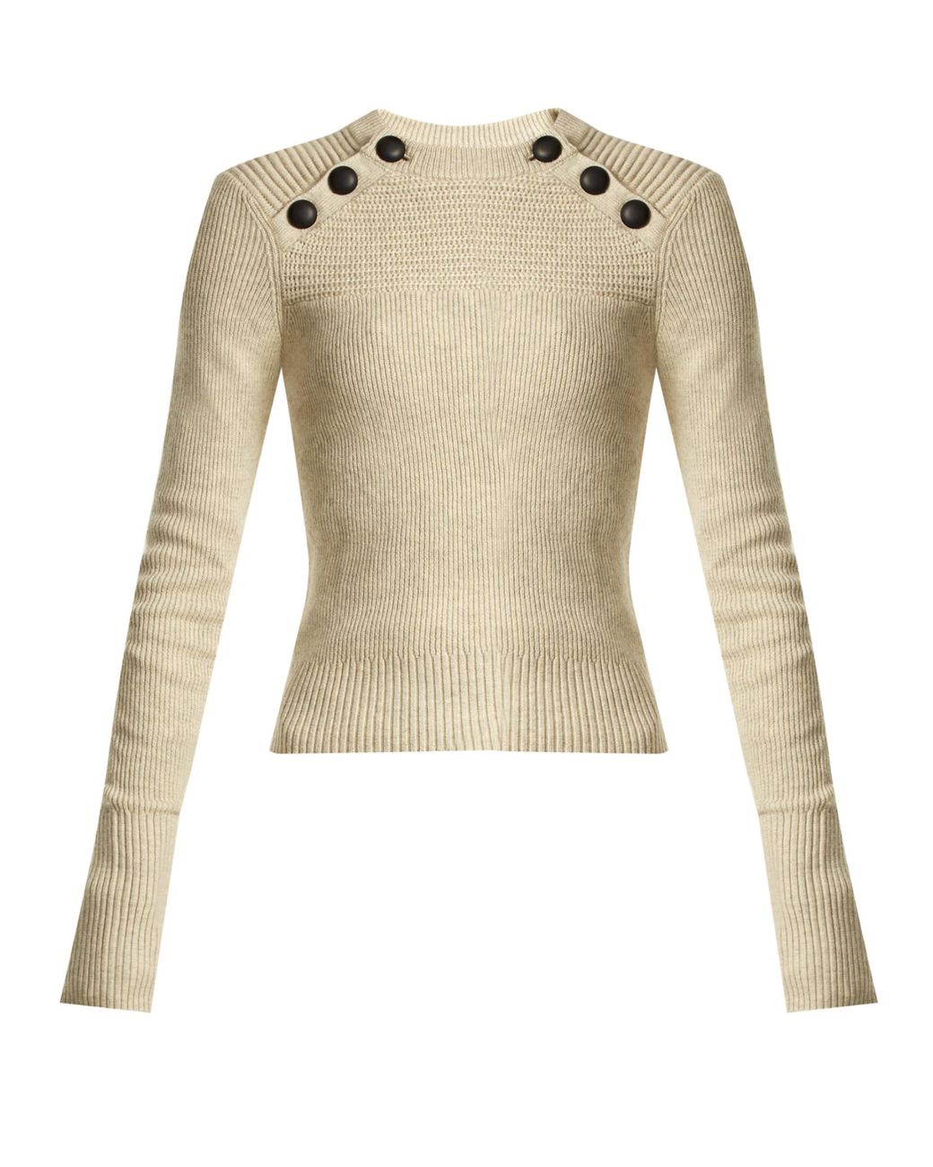 Étoile Isabel Marant Koyle Button-shoulder Cotton-blend Knit Sweater in  Gray | Lyst