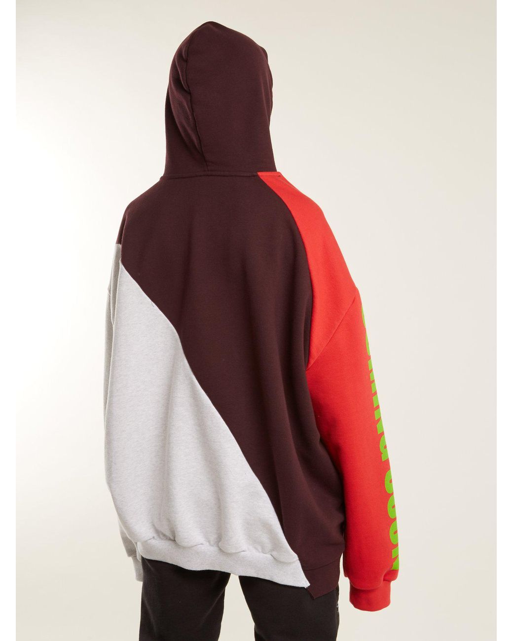 Vetements Deconstructed Hooded Sweatshirt in Red | Lyst