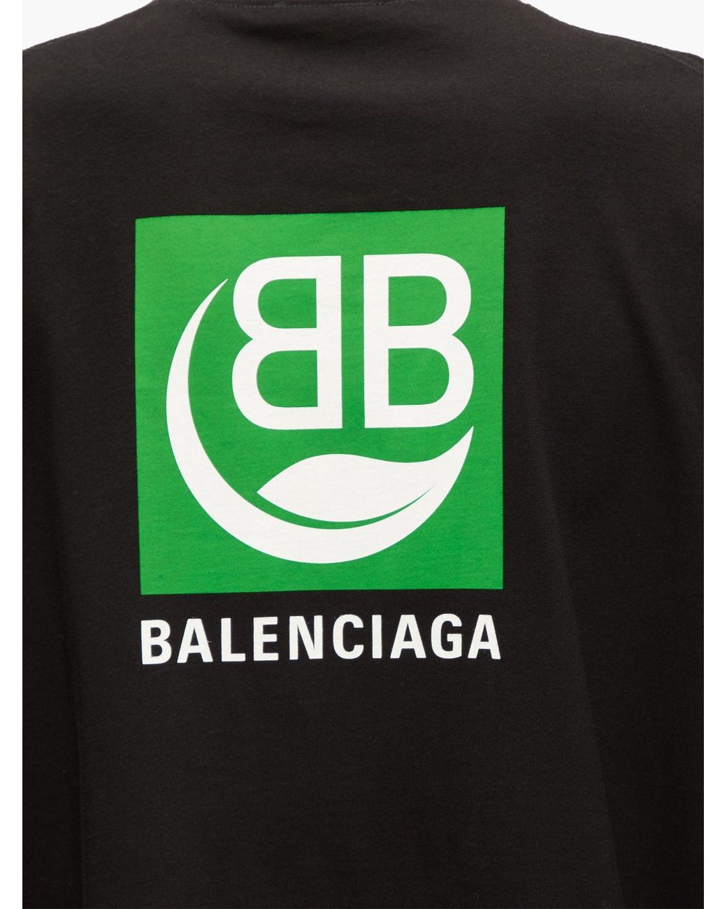 Balenciaga Bio Logo-print Cotton T-shirt in Black for Men | Lyst