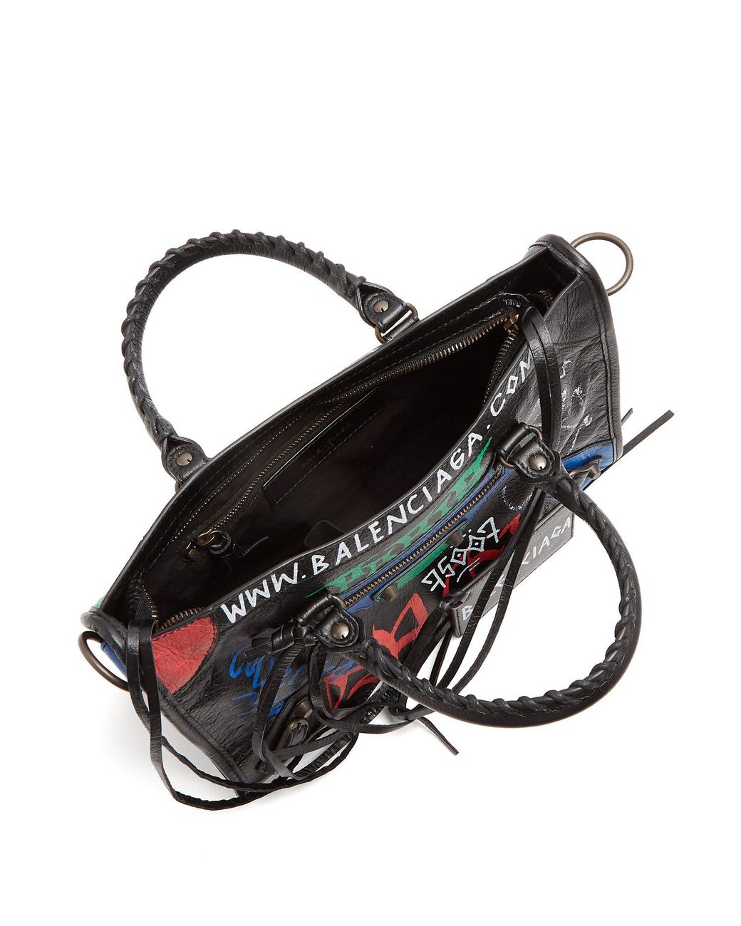 Balenciaga Graffiti Motocross Classic City S Bag - Black Handle Bags,  Handbags - BAL250010