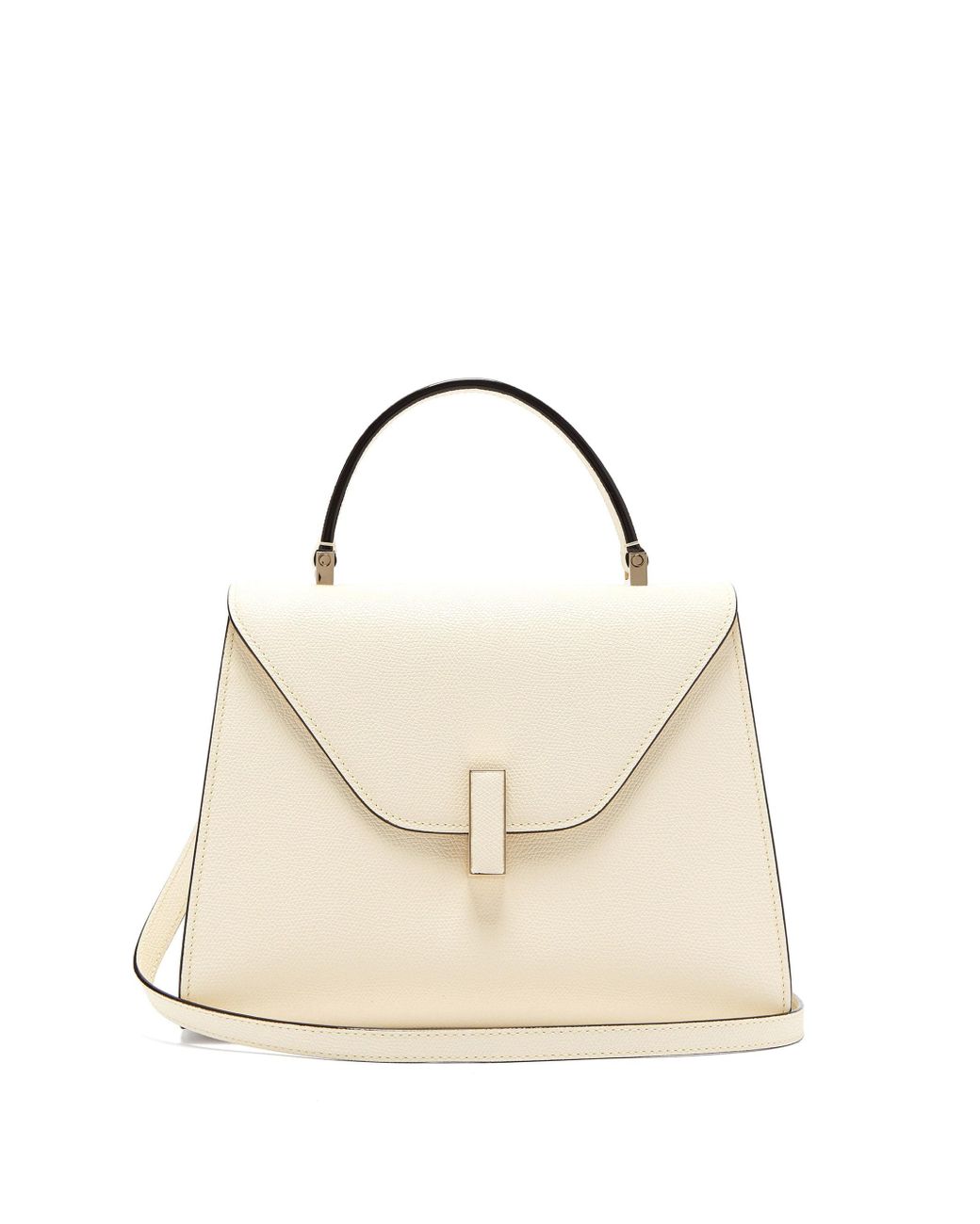 Valextra Iside Mini Leather Bag in White | Lyst UK