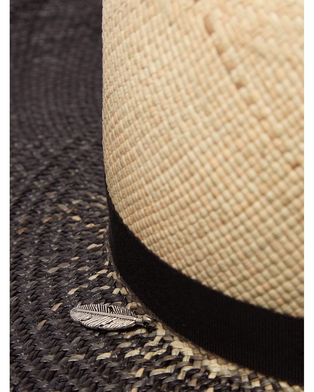 House Of Lafayette Almond Contrast Brim Straw Hat In Beige