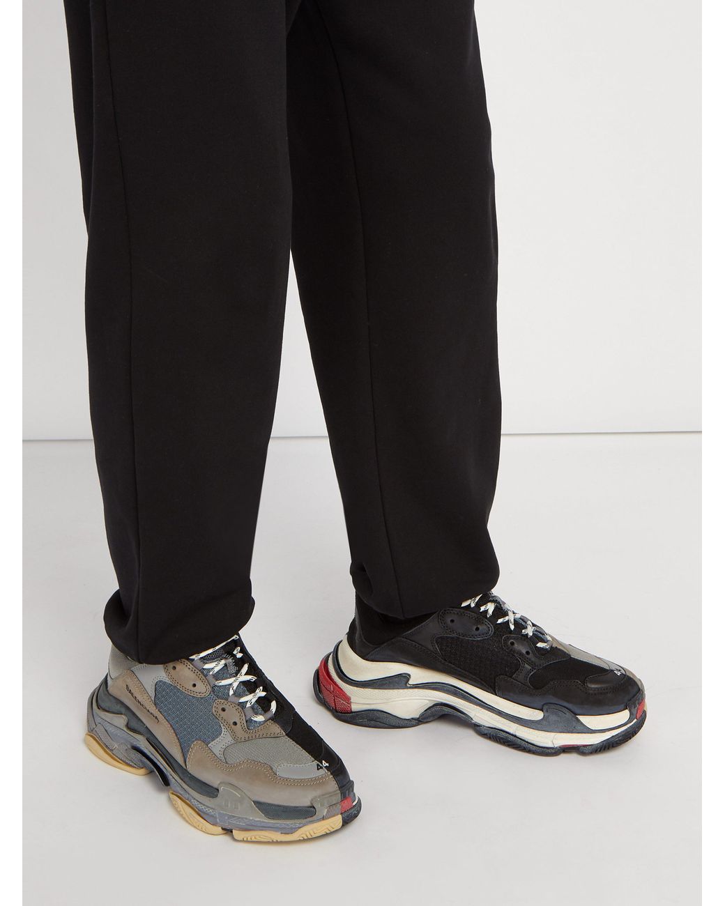 Balenciaga Leather Triple S Split Colourway Low Top Trainers for Men | Lyst  Australia