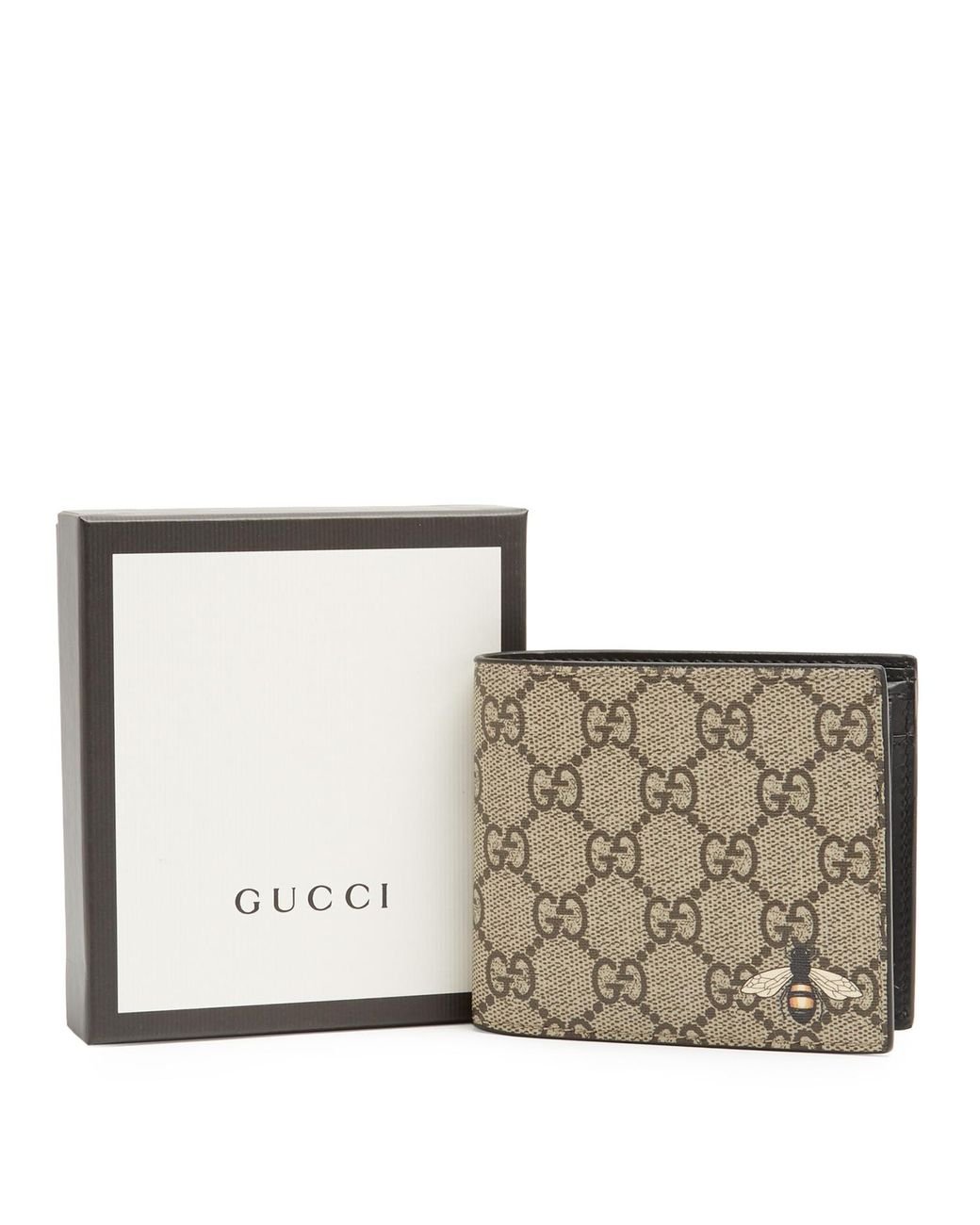 Brown Gucci GG Supreme Bee Wallet – Designer Revival