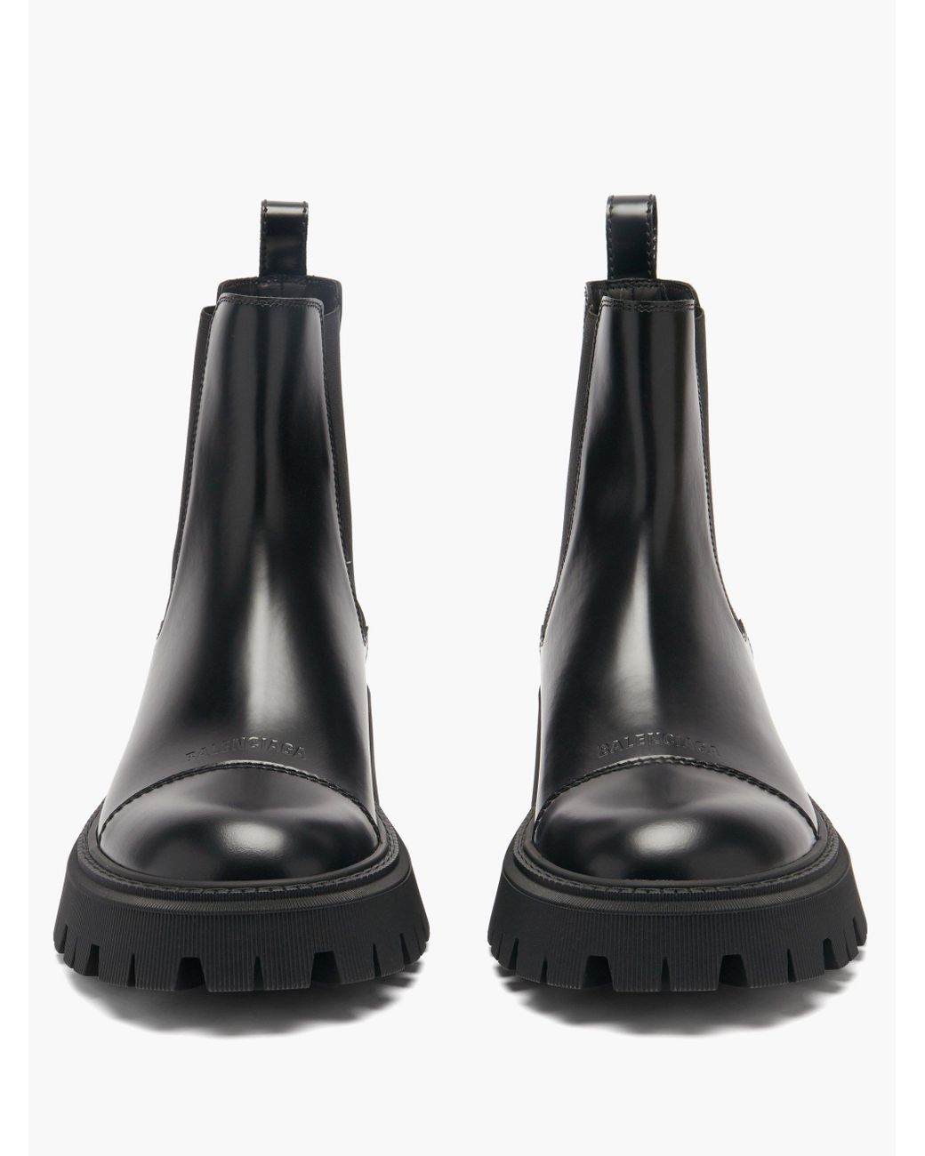 Womens luxury ankle boots  Black Balenciaga Ceinture flat boots