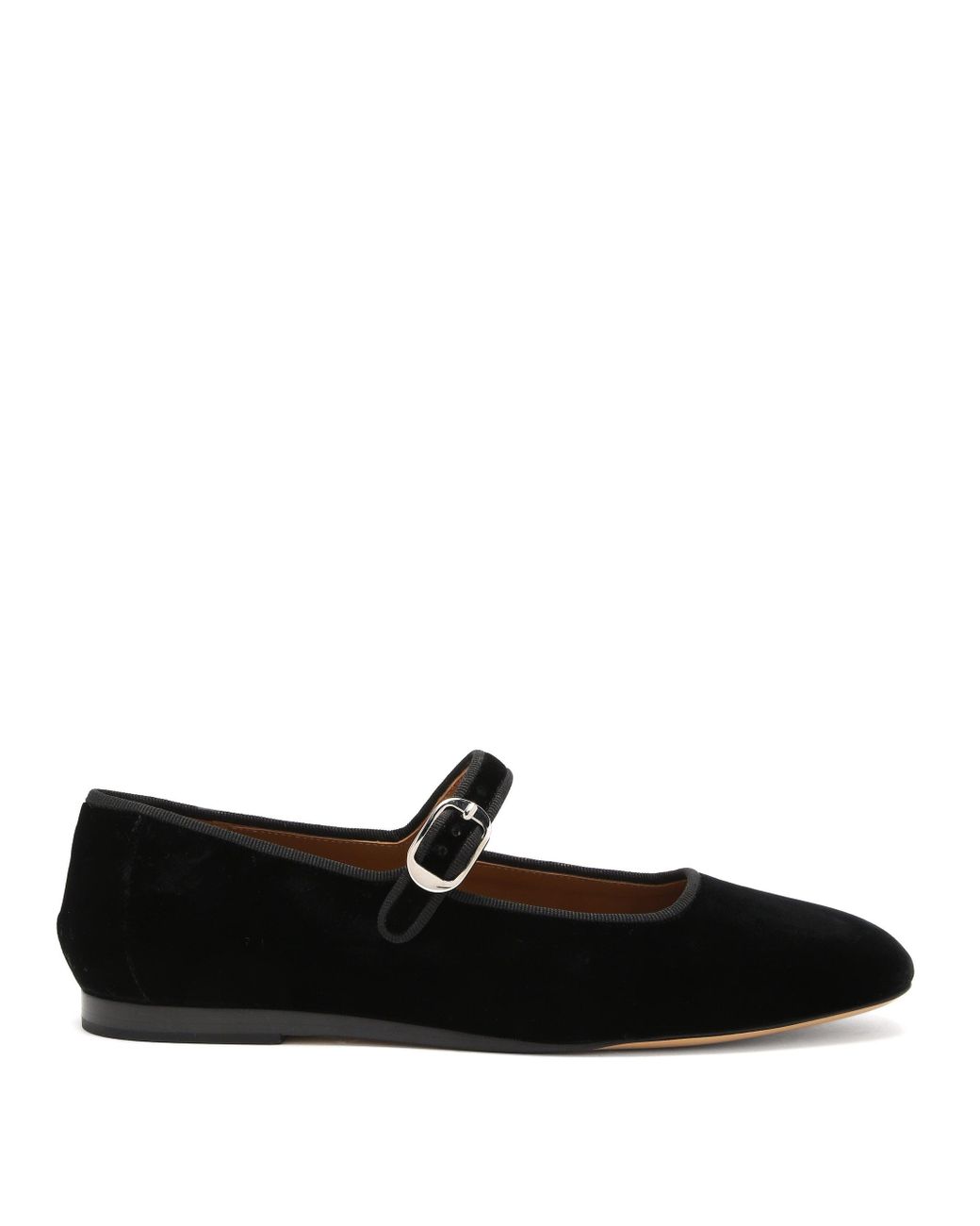 Le Monde Beryl Velvet Mary Jane Flats in Black - Lyst