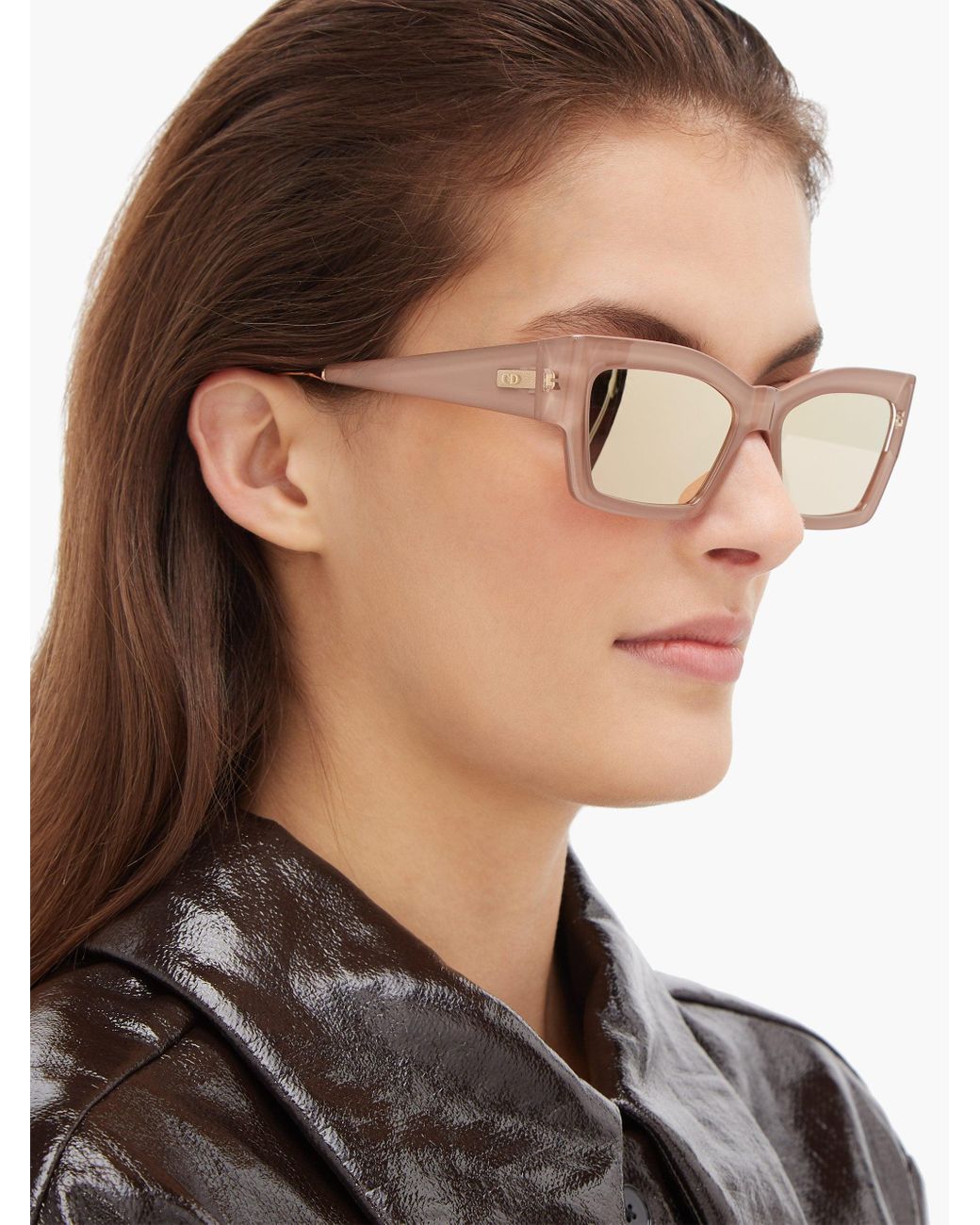 DiorHighlight S2I Translucent Gray and Light Gray Rectangular Sunglasses   DIOR